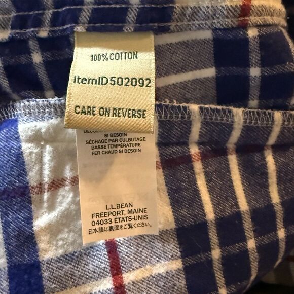 L.L. Bean Jacket Shacket Flannel Plaid Hoodie Sweater Relaxed Fit Women’s Size L - Picture 11 of 14